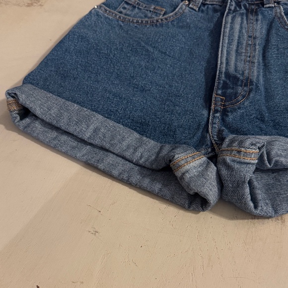Zara High Waisted Denim Blue Women's Mom Shorts 00 - Picture 6 of 12